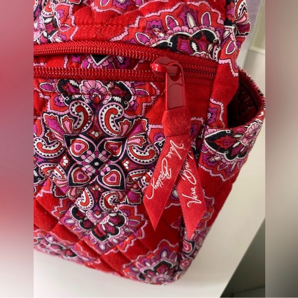 Stunning Vera Bradley Vibrant Red Patterned Women's Bag RETIRED HTF - Picture 8 of 12